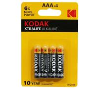 Lot de 4 piles alcaline P2R Xtralife AAA Noir