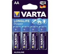 Lot de 4 piles alcalines AA Varta LongLife Power 4906 haute performance