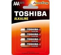 Lot de 4 piles alcalines AAA 1,5 V Toshiba LR03 594922