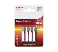 Lot de 4 Piles alcalines AAA Philips LR03P4B/10, 1,5 V, idéales pour Les appareils nécessitant Une Alimentation fiable et Durable.