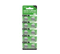 Lot de 4 piles bouton AG10 LR1130 pour montre à distance LR54 SR1130 189 Petite pile électronique 1,55 V