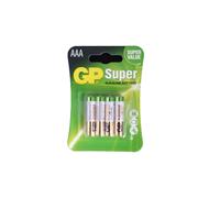 Lot de 4 Piles GP Batterie Super Alcaline 1.5V type AAA/LR03