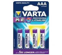 Lot de 4 piles lithium - AA - 1,5V VARTA
