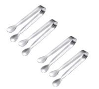 Lot de 4 Pince a Glacon en Acier Inoxydable Petite Pince a Sucre Pince de Service pour Bar a Bonbon Candy Bar Gadget Cuisine Pince Grille Pain Pince Barbecue Pince Plancha Accessoires de Fete