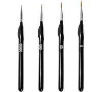 Lot De 4 Pinceaux À Poils Fins Pour Peinture, Acrylique, Peinture À L'huile, Modélisme, Peinture Par Numéro