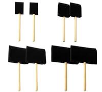 Lot de 4 pinceaux éponge en mousse, outils de peinture à faire soi-même, accessoires de graffiti pour enfants, pinceau de peinture avec manche en bois, pinceau éponge en mousse pour travaux manuels,