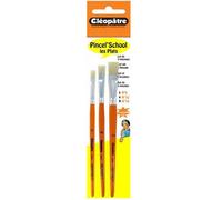 Lot De 4 Pinceaux Plats Brosse Pincel'school Cléopâtre N°6/10/14