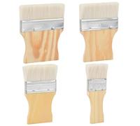 Lot de 4 pinceaux plats pour peinture acrylique - Larges pinceaux 4,5/7,4/9,6/11,5 cm - Pinceaux d'artiste pour peinture acrylique, huile et aquarelle - Lot de pinceaux réutilisables pour toile et