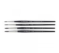 Lot De 4 Pinceaux Ronds Softaqua Raphaël N°4,6,8 Et 10 Petit-Gris Série 845