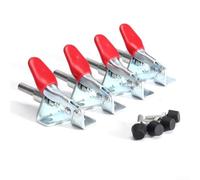 Lot de 4 pinces à bascule GH-301AM - Design vertical - Pour applications industrielles, y compris la fabrication de tôles, le gabarit d'assemblage et l'outillage