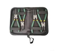 Lot de 4 pinces à circlips de 17,8 cm de long pour réparation automobile - Outil interne externe à tête droite courbée
