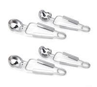 Lot de 4 pinces à escargots ergonomiques en acier inoxydable pour faciliter le service des escargots et autres aliments