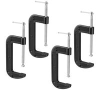 Lot de 4 pinces de serrage C, 6 pouces, réglables, noires