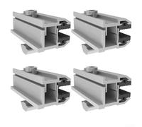 Lot de 4 pinces en aluminium pour panneau solaire 6-10 mm | Convient aux panneaux de film fin de 6 à 10 mm, finition anodisée, résistante à la rouille, comprend des vis et des écrous