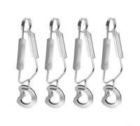 Lot de 4 pinces escargot pour escargots en acier inoxydable avec poignée ergonomique, supports réutilisables pour servir du thé, des glaces, des bonbons
