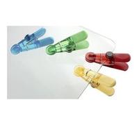 Fackelmann Pinces à sachet aimantées 59903 – Lot de 4 métal/plastique Vert/Bleu/Rouge/Jaune