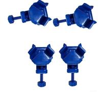 Lot de 4 pinces réglables à angle droit de 90 degrés en T pour assemblage de meubles, projets de bricolage, plastique PA6 haute résistance, bleu, 75 x 85 mm, peut contenir jusqu'à 30 mm