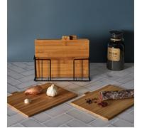 Cook Concept – Lot de 4 planches à découper Socle 29 cm Bambou naturel