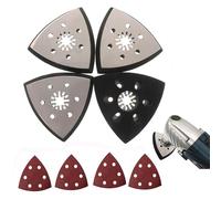 Lot de 4 plaques abrasives Fein Multimaster pour Starlock Multitool 93 mm avec 24 papiers abrasifs triangulaires