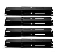 Lot de 4 plaques chauffantes réglables en acier porcelaine, 29,8 à 53,3 cm, couvercle de brûleur extensible, résistant à la rouille, pièces de rechange pour barbecue à gaz