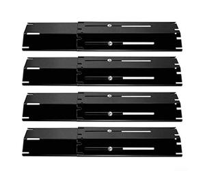 Lot de 4 plaques chauffantes réglables en acier porcelaine, 29,8 à 53,3 cm, couvercle de brûleur extensible, résistant à la rouille, pièces de rechange pour barbecue à gaz