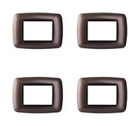 Lot de 4 plaques compatibles avec Bticino Living, en plastique bombée 3/4/7 places, pour supports bleus - 4 pièces