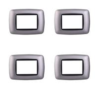 Lot de 4 plaques compatibles avec Bticino Living, en plastique bombée 3/4/7 places, pour supports bleus - 4 pièces