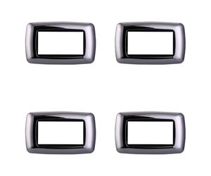 Lot de 4 plaques compatibles avec Bticino Living, en plastique bombée 3/4/7 places, pour supports bleus - 4 pièces