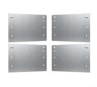 Lot de 4 plaques de clous auto-cloueuses en acier galvanisé de 12,7 x 20,3 cm pour clous en bois, fils et tuyaux, conforme au code IRC IBC, installation rapide avec éperons intégrés