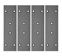 Lot de 4 plaques de réparation en acier inoxydable pour meubles en bois avec plusieurs trous pour une connexion ferme et fiable