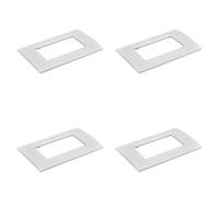 Lot de 4 plaques en plastique carrées, 4 modules placés par boîte 504, compatibles avec Bticino Living Light, couleur blanche, série MBL