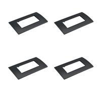 Lot de 4 plaques en plastique carrées, 4 modules placés par boîte 504, compatibles avec Bticino Living Light, couleur noire, série MBL