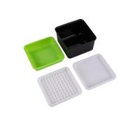 Lot de 4 plateaux de germination de cacahuètes avec plateau en maille facile à nettoyer pour germer les haricots mungo, les pois, la vanille, le radis, le perilla, le gombo et plus encore