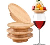 Lot de 4 plateaux de service en bois pour saucisses - Plateau décoratif - Plateau de plaisir décoratif - Surface de présentation polyvalente pour apéritif et boissons, utilisation pour fêtes