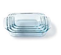 Lot de 4 plats à four - PYREX - Verre - Rectangulaire - 27/31/35/39 cm