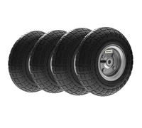 Lot de 4 Pneus Pneumatiques de Remplacement Outsunny Alésage de 16mm pour Chariot de Jardin, Brouette et diable