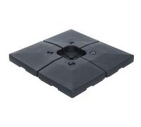 Outsunny Lot de 4 poids de lestage carré pour parasols déportés dim. par dalle 51L x 51l x 12H cm polyéthylène haute densité noir