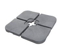 Lot de 4 poids de lestage pour parasol - ML-Design - Aspect pierre - 60 L eau ou 80 kg sable