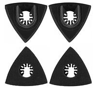 Lot de 4 ponceuses Delta - Multitool - Papier abrasif - Accessoire pour Fein Bosch Parkside Ryobi Worx Workzone - 90 mm