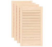 Lot de 4 Porte à Persiennes, Porte d'armoire Panneaux de Placard Garde-Robe Buffet 4 pcs 69x39,4cm bois de pin massif