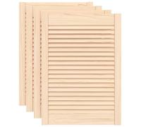 Lot de 4 Porte à Persiennes, Porte d'armoire Panneaux de Placard Garde-Robe Buffet 4 pcs 69x49,4cm bois de pin massif