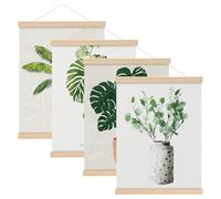 Lot de 4 Porte Affiches Magnétique A3, Cadres Poster en Bois Naturel 31cm | Cadre Magnétique Moderne N52, Cadre Photo Magnetique à Suspendre, pour Posters, Cadres Photo, œuvres d'art, Impressions