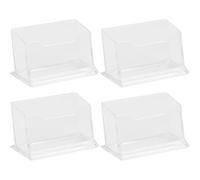 Lot De 4 Porte-Cartes De Visite En Acrylique Transparents Pour Cartes De Visite Standard, Design Durable Et Facile D'accès