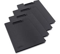 Lot de 4 porte-documents - Avec rabat et clip métal - Format A4 - Noir - Rapesco