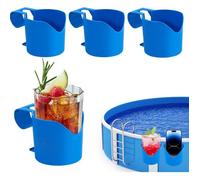 Lot de 4 porte-gobelets étanches pour piscine, spa & téléphone - anti-déversement