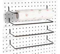 Lot de 4 Porte-Serviettes en Papier pour Panneau perforé, Extensible, s'adapte à n'importe Quel Panneau perforé Standard, Noir
