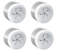 Lot de 4 porte-serviettes haut de gamme en acier inoxydable pour la salle de bains, la cuisine et la maison - porte-torchons - crochets à serviettes - ronds - chromés - autocollants, aucun perçage néc