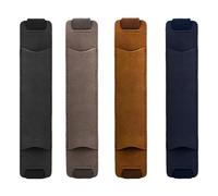 Lot de 4 porte-stylos à bande élastique réglable en cuir synthétique amovible pour journaux, marque-pages, couverture rigide, cadeau de remise de diplôme (4 couleurs)