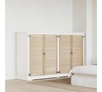 Lot de 4 portes d'armoire en pin massif naturel - 49,5 x 2,1 x 110 cm - Rabat avant de rechange pour porte coulissante - Porte à lamelles - Pour rénovation