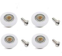 Lot de 4 poulies de porte coulissante en verre pour poêle de salle de bain, roulettes de porte de douche/roulettes, forte capacité de charge, ultra silencieux, diamètre du rouleau 19 mm YQl03